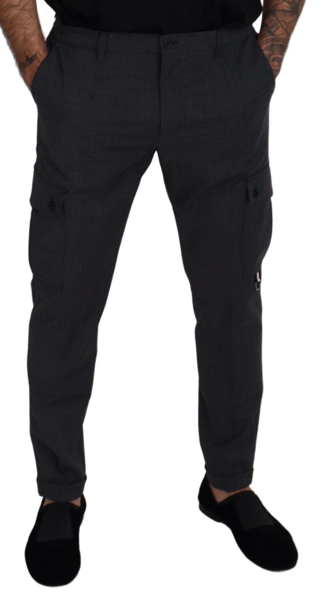 Dolce &amp; Gabbana Elegant Checked Slim Fit Cargo Pants