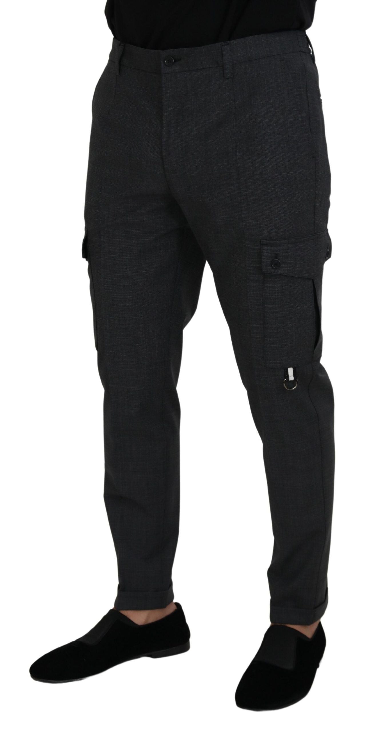 Dolce &amp; Gabbana Elegant Checked Slim Fit Cargo Pants