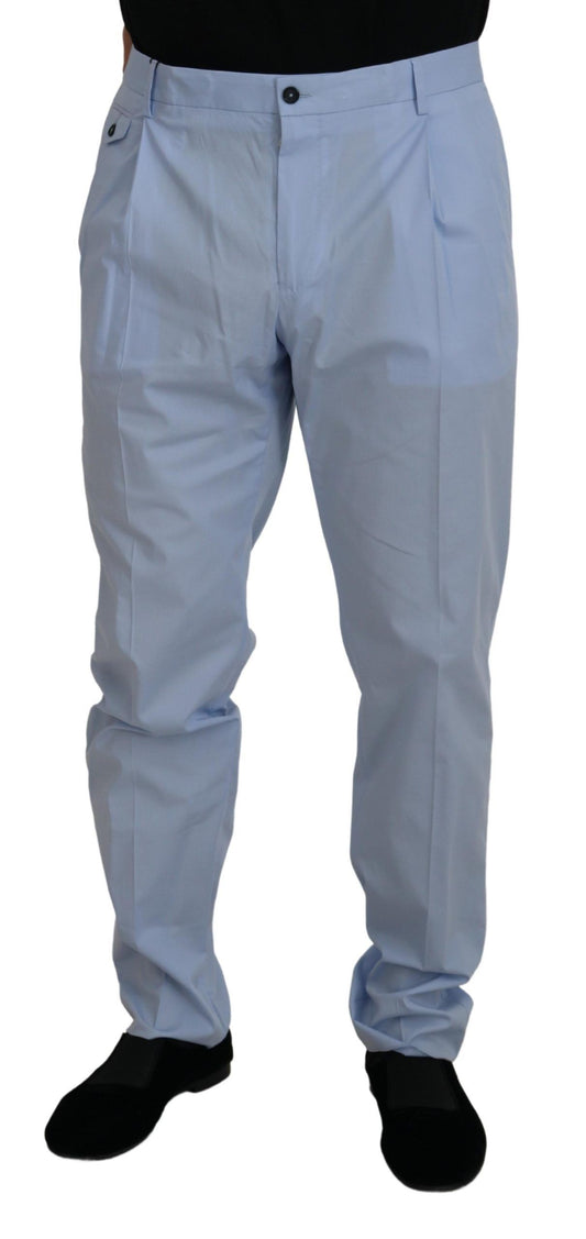 Dolce & Gabbana Elegante Slim Fit Chinos in Hellblau