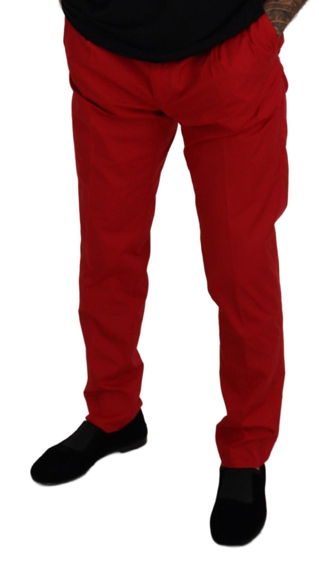 Dolce &amp; Gabbana Elegant slim fit chinos in carmine red