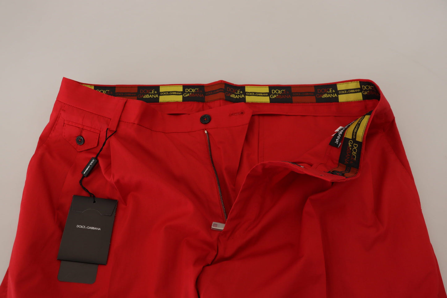 Dolce &amp; Gabbana Elegant slim fit chinos in carmine red