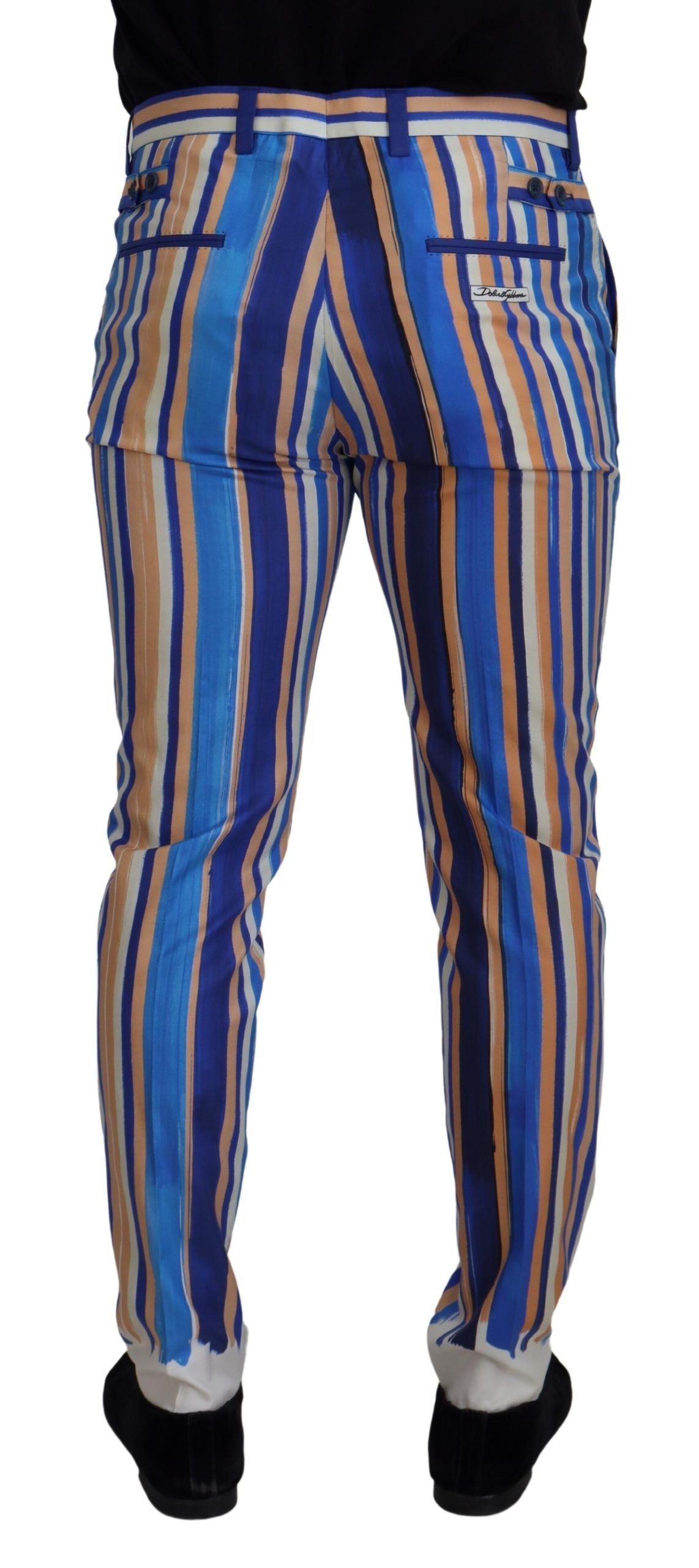 Dolce &amp; Gabbana Slim Fit Striped Chinos