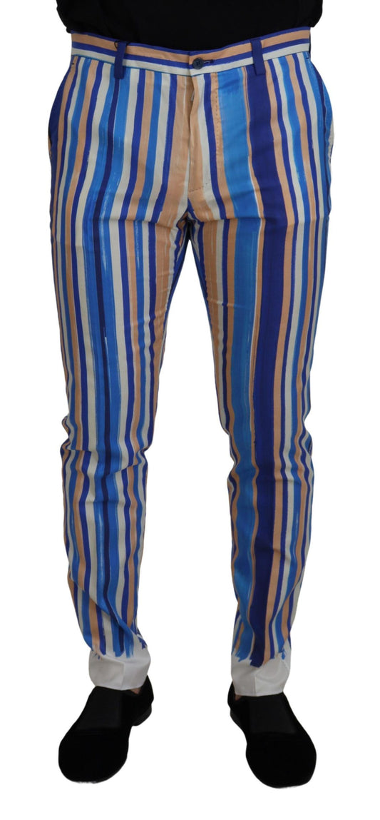 Dolce &amp; Gabbana Slim Fit Striped Chinos