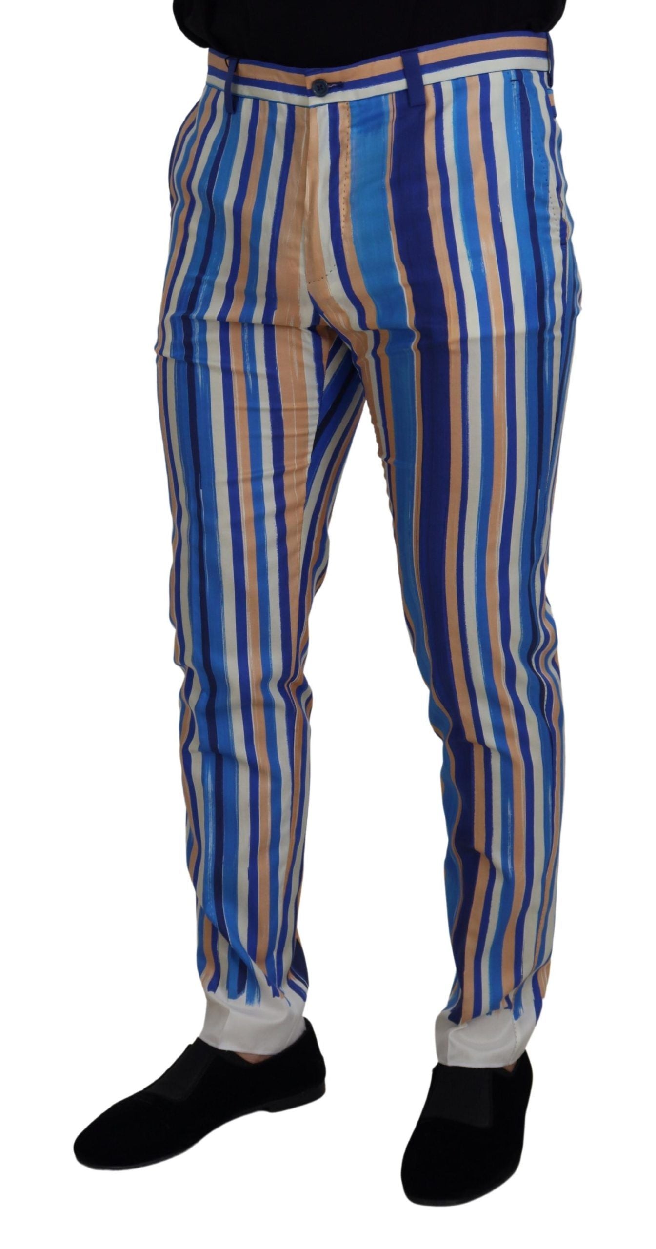 Dolce &amp; Gabbana Slim Fit Striped Chinos