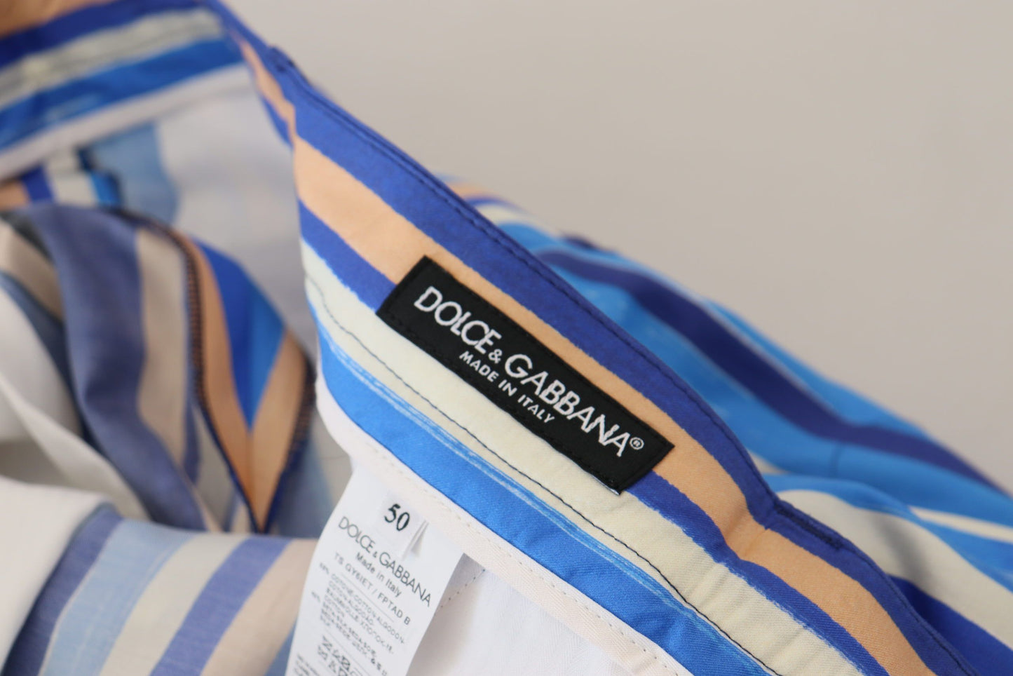 Dolce &amp; Gabbana Slim Fit Striped Chinos