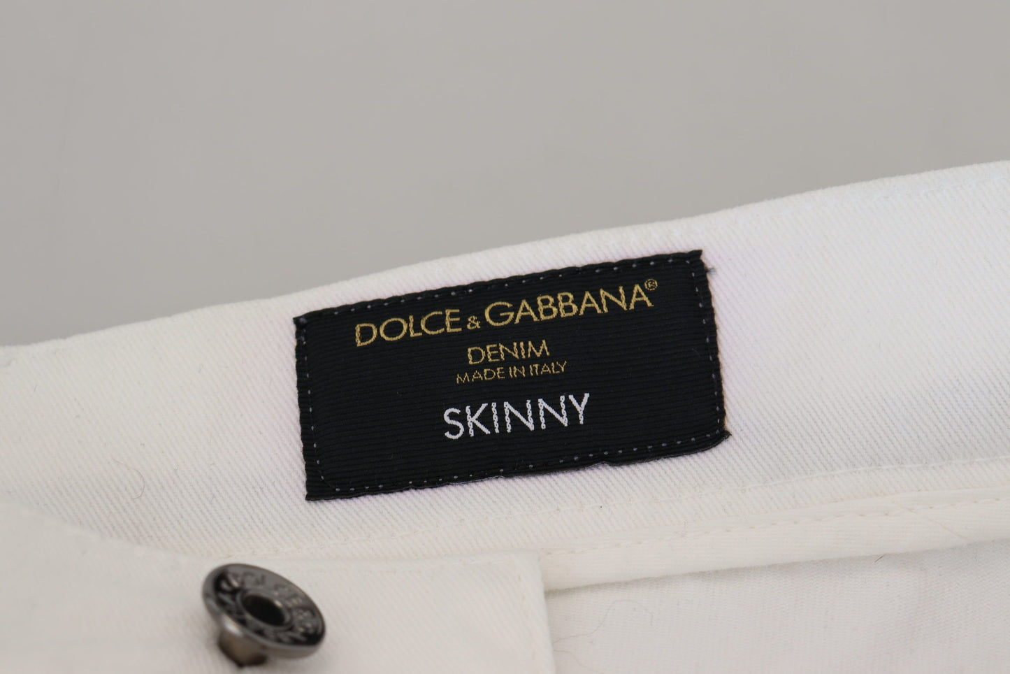 Dolce & Gabbana Elegante Slim Fit Weiße Skinny Jeans