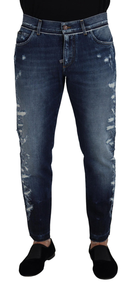 Dolce &amp; Gabbana Elegant Blue Wash Regular Fit Jeans