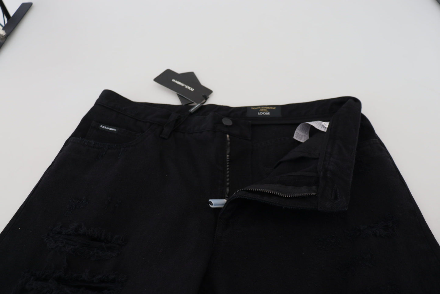 Dolce &amp; Gabbana Elegant Black Loose Fit Italian Jeans