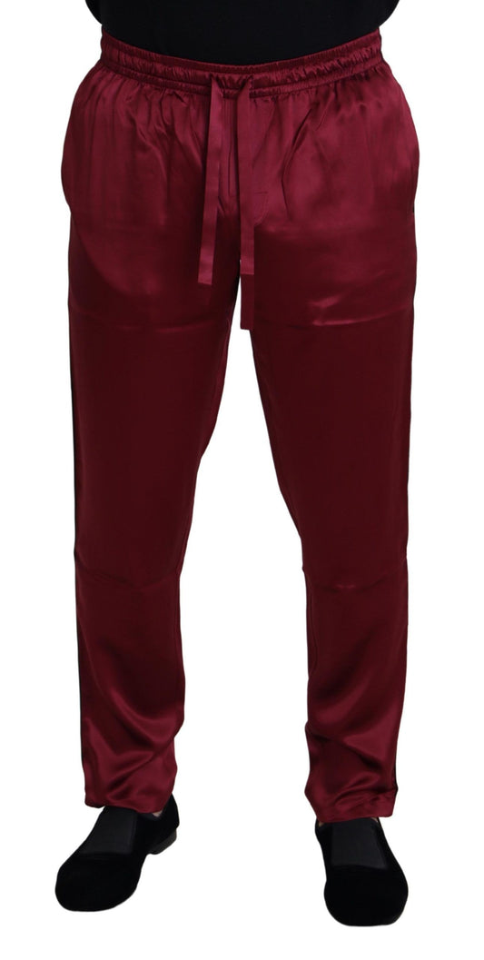 Dolce &amp; Gabbana silk lounge pants in Bordeaux