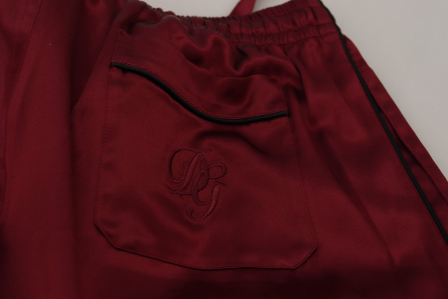 Dolce &amp; Gabbana silk lounge pants in Bordeaux