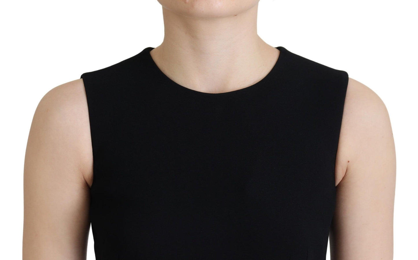 Dolce &amp; Gabbana Elegant Black Sheath Dress with Flared Fit