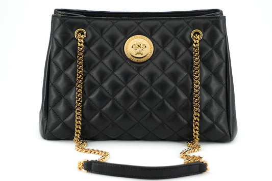 Versace Elegant Quilted Nappa Leather Bag