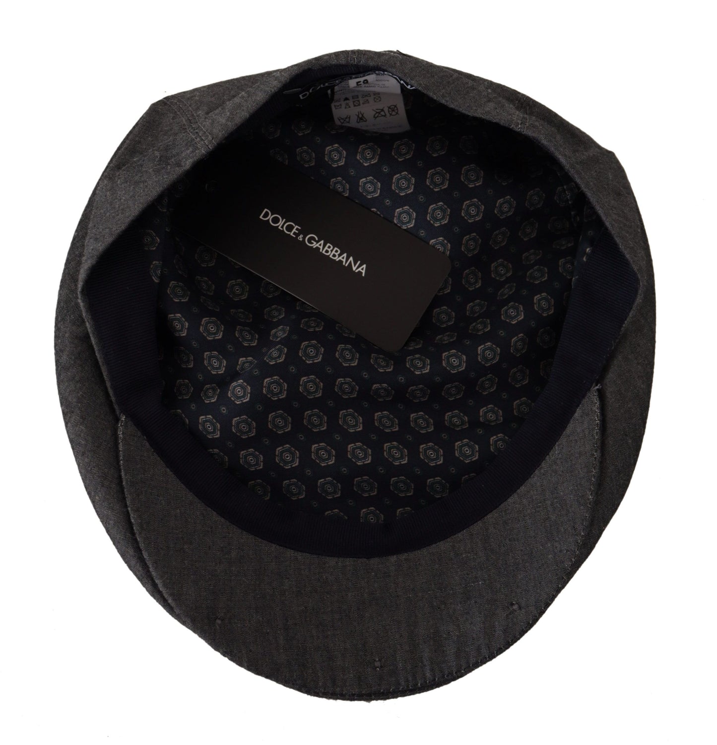 Dolce &amp; Gabbana Elegant Grey Newsboy -hattu