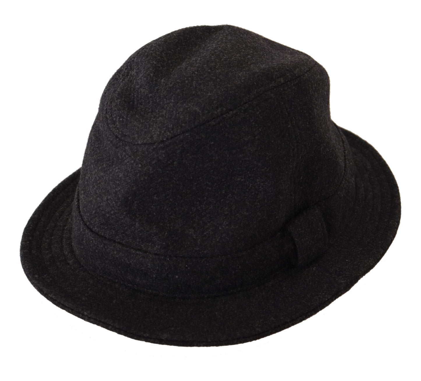 Dolce &amp; Gabbana Elegant grey trilby hat in wool and cashmere