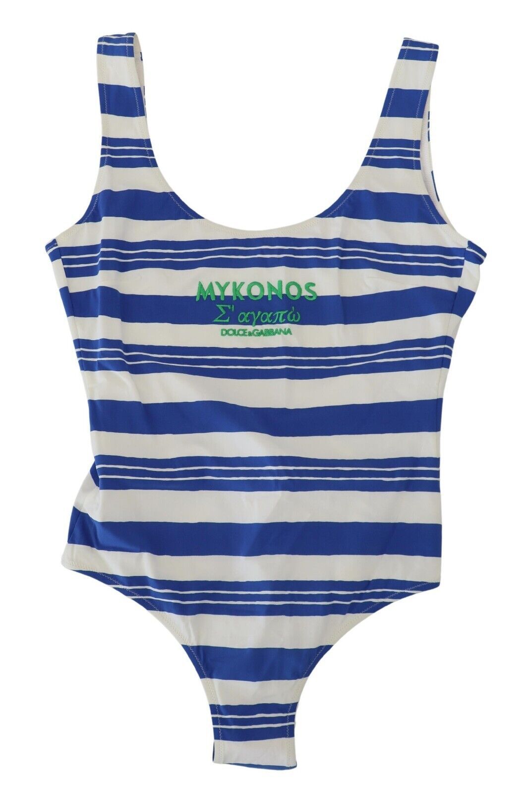 Dolce &amp; Gabbana Riviera Chic Blue Striped One Piece Swimsuit