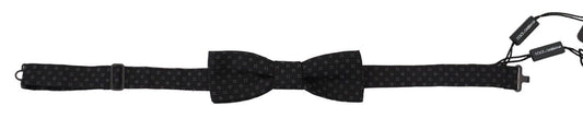 Dolce &amp; Gabbana Exclusive patterned black silk bow tie