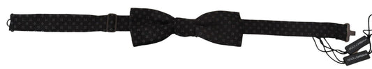 Dolce &amp; Gabbana Elegant Black Silk Bow Tie for Men