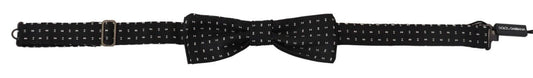 Dolce &amp; Gabbana Elegant Black Silk Bow Tie