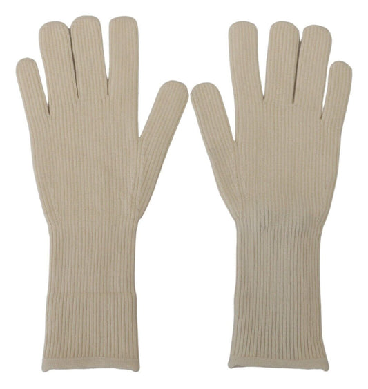 Dolce &amp; Gabbana Elegant white cashmere gloves