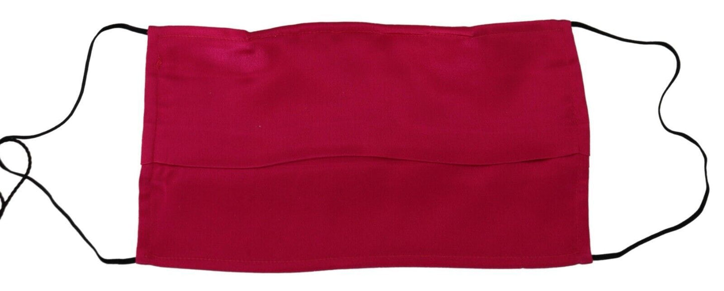 Dolce &amp; Gabbana Elegant face mask in red cotton with folds