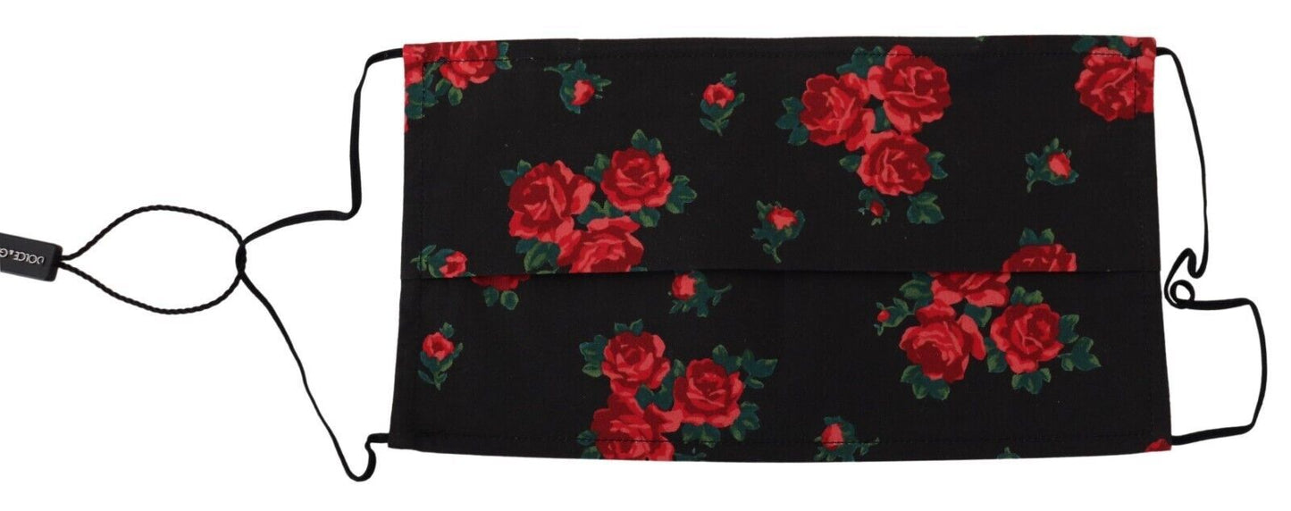 Dolce &amp; Gabbana Elegant floral face mask in folded cotton