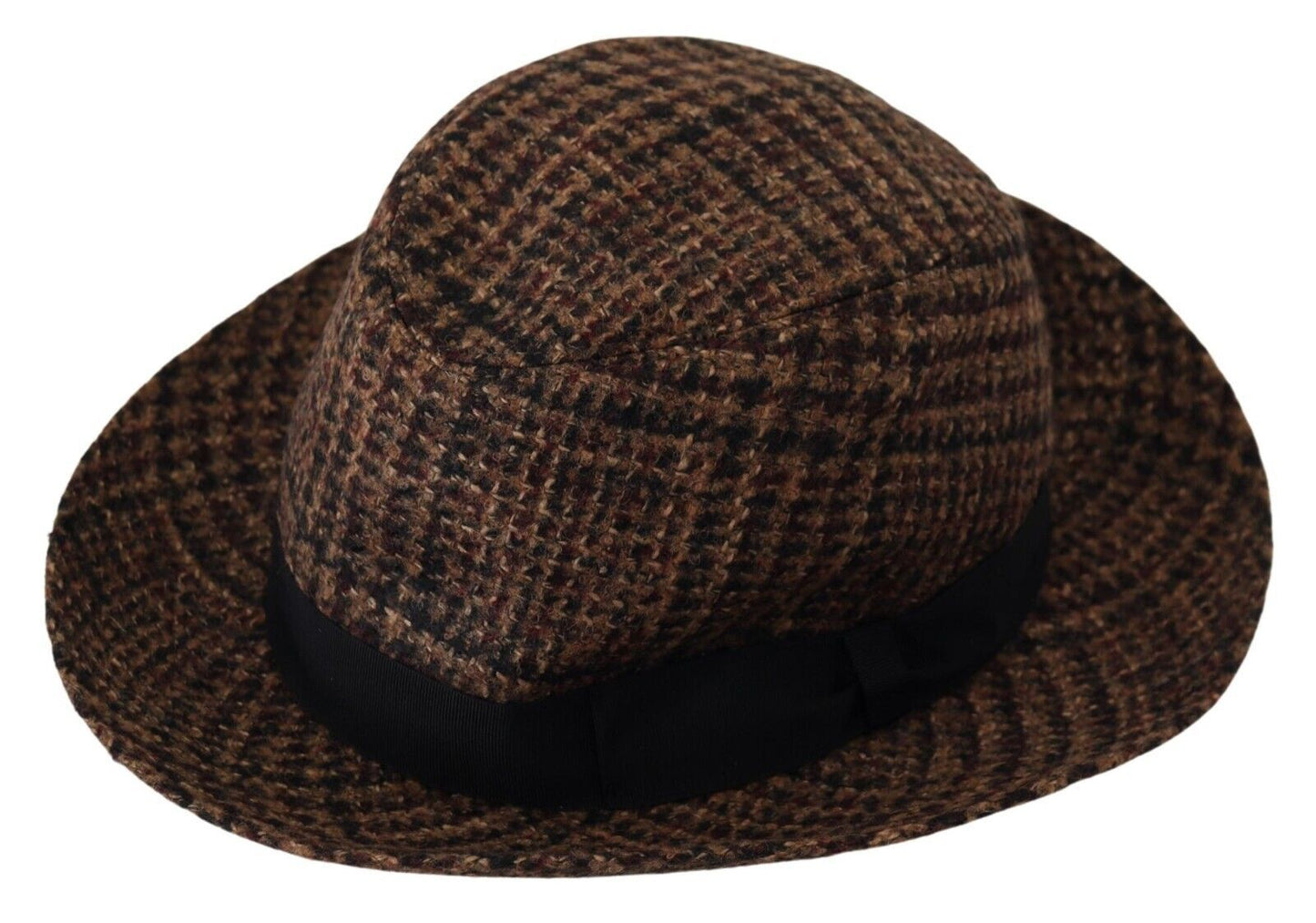 Dolce &amp; Gabbana Elegant Brown Fedora Hat - Winter Accessory