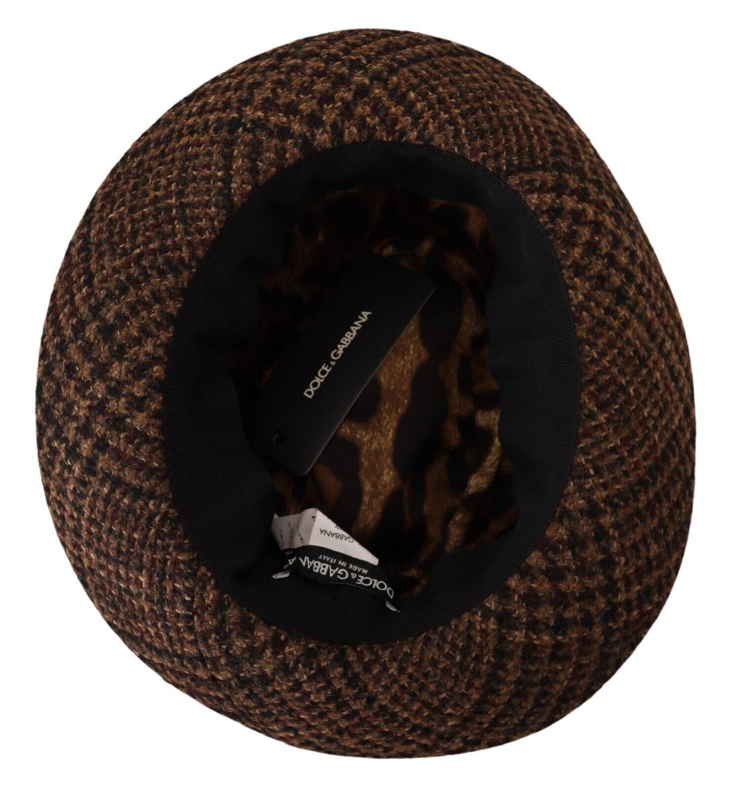 Dolce &amp; Gabbana Elegant Brown Fedora Hat - Winter Accessory