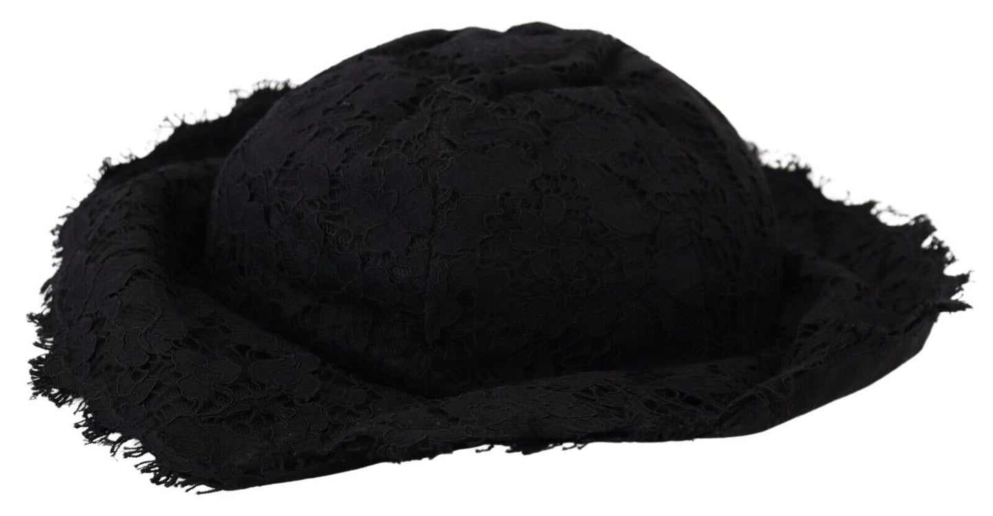 Dolce &amp; Gabbana Elegant sun-friendly black designer hat