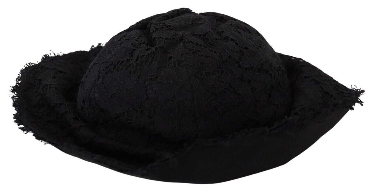 Dolce &amp; Gabbana Elegant sun-friendly black designer hat