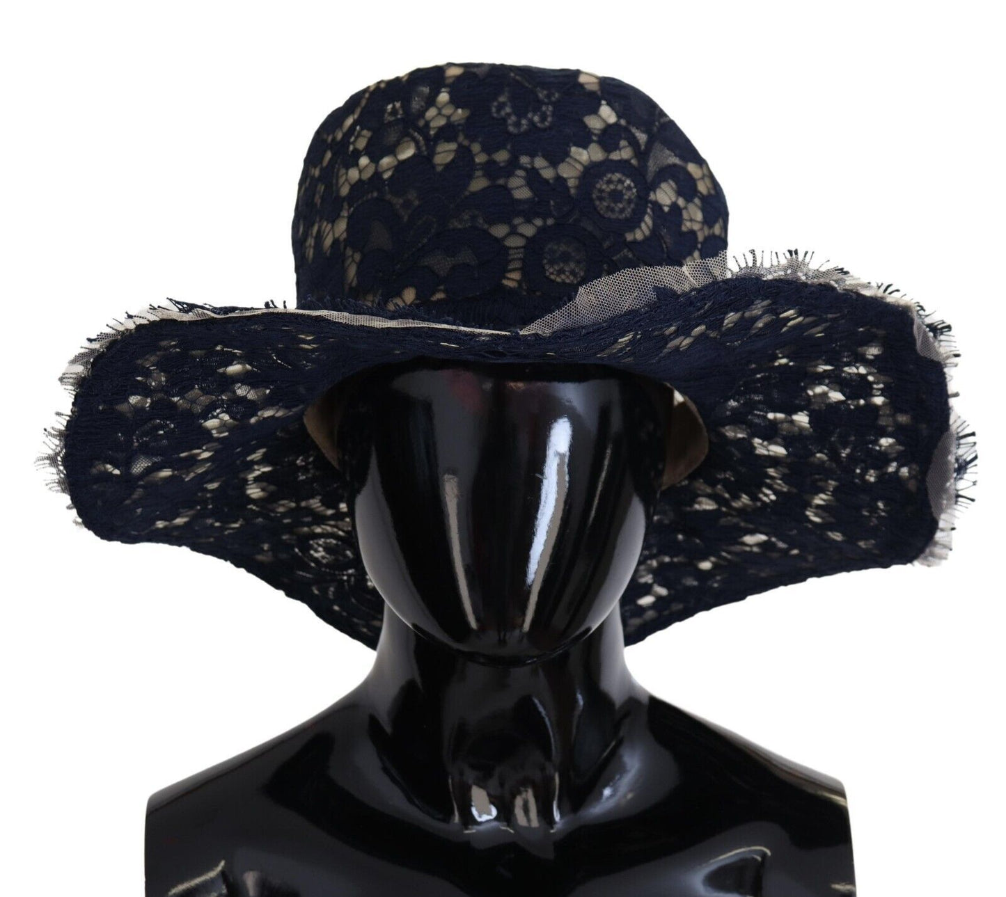 Dolce &amp; Gabbana Elegant blue wide brim hat