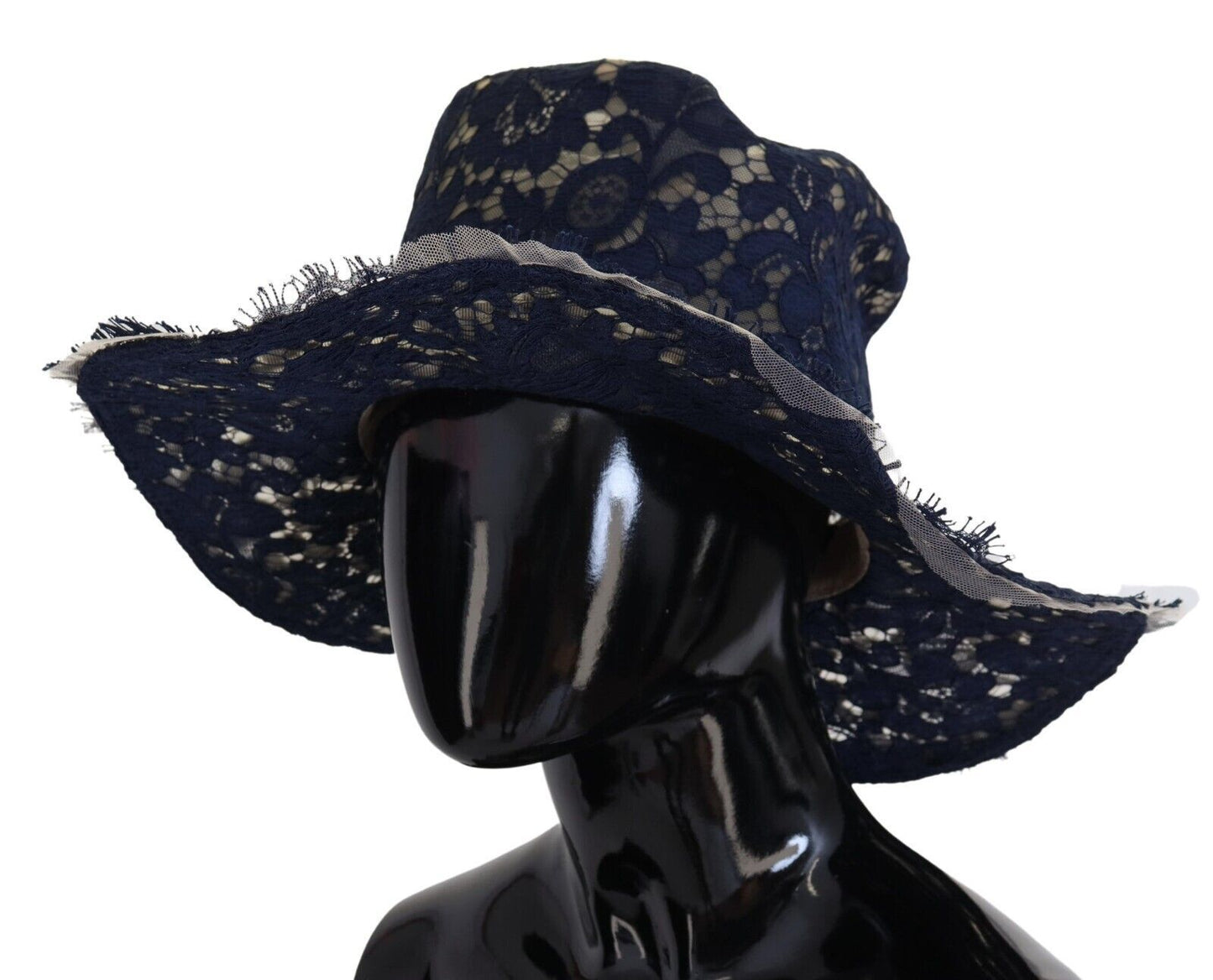 Dolce &amp; Gabbana Elegant blue wide brim hat