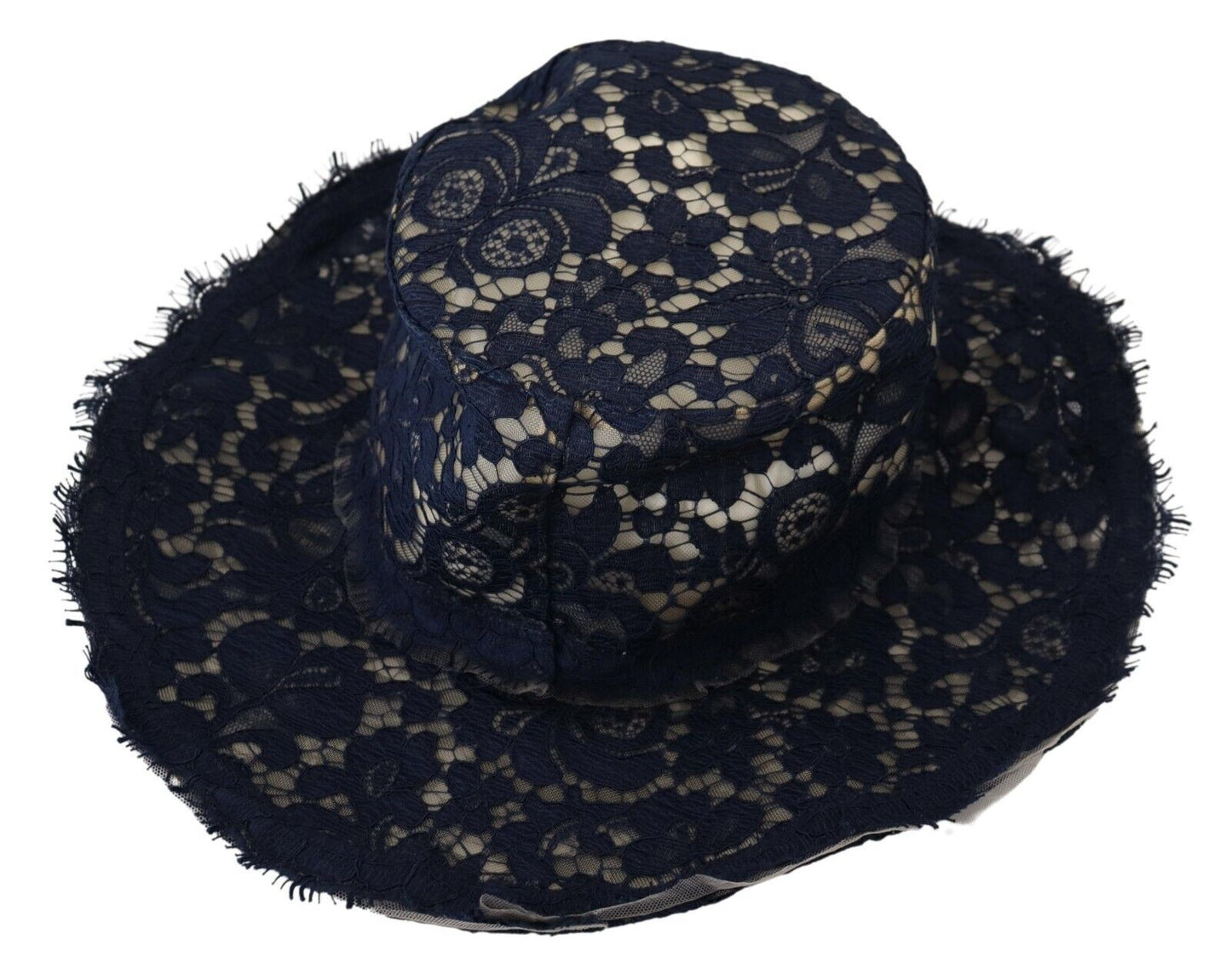 Dolce &amp; Gabbana Elegant blue wide brim hat