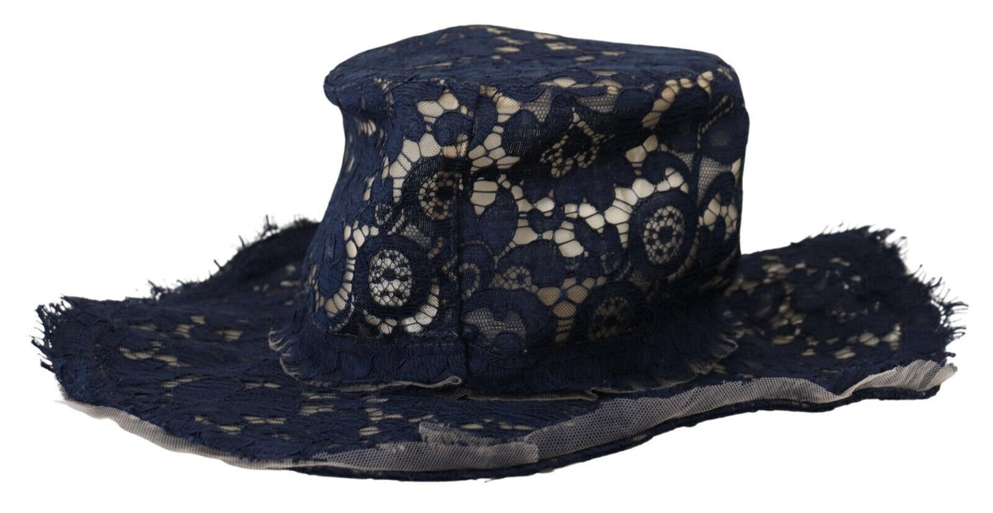 Dolce &amp; Gabbana Elegant blue wide brim hat