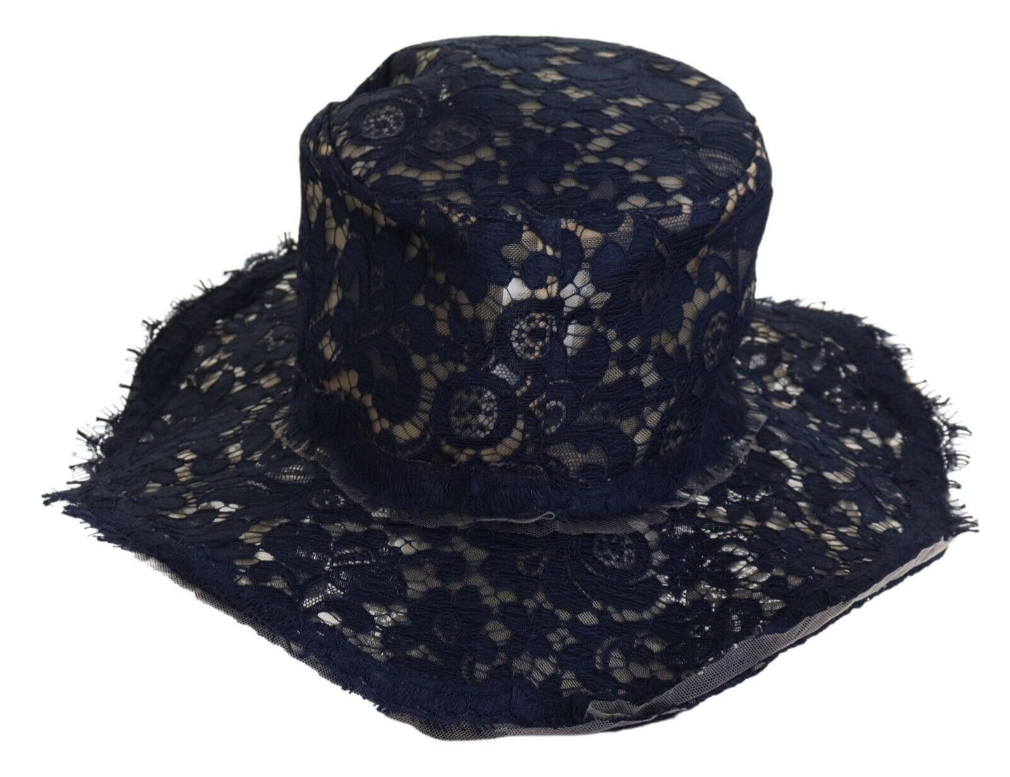 Dolce &amp; Gabbana Elegant blue wide brim hat