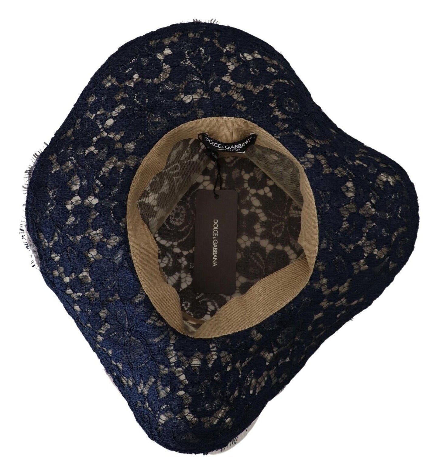 Dolce &amp; Gabbana Elegant blue wide brim hat