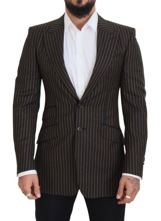 Dolce &amp; Gabbana Elegant striped slim wool blend blazer