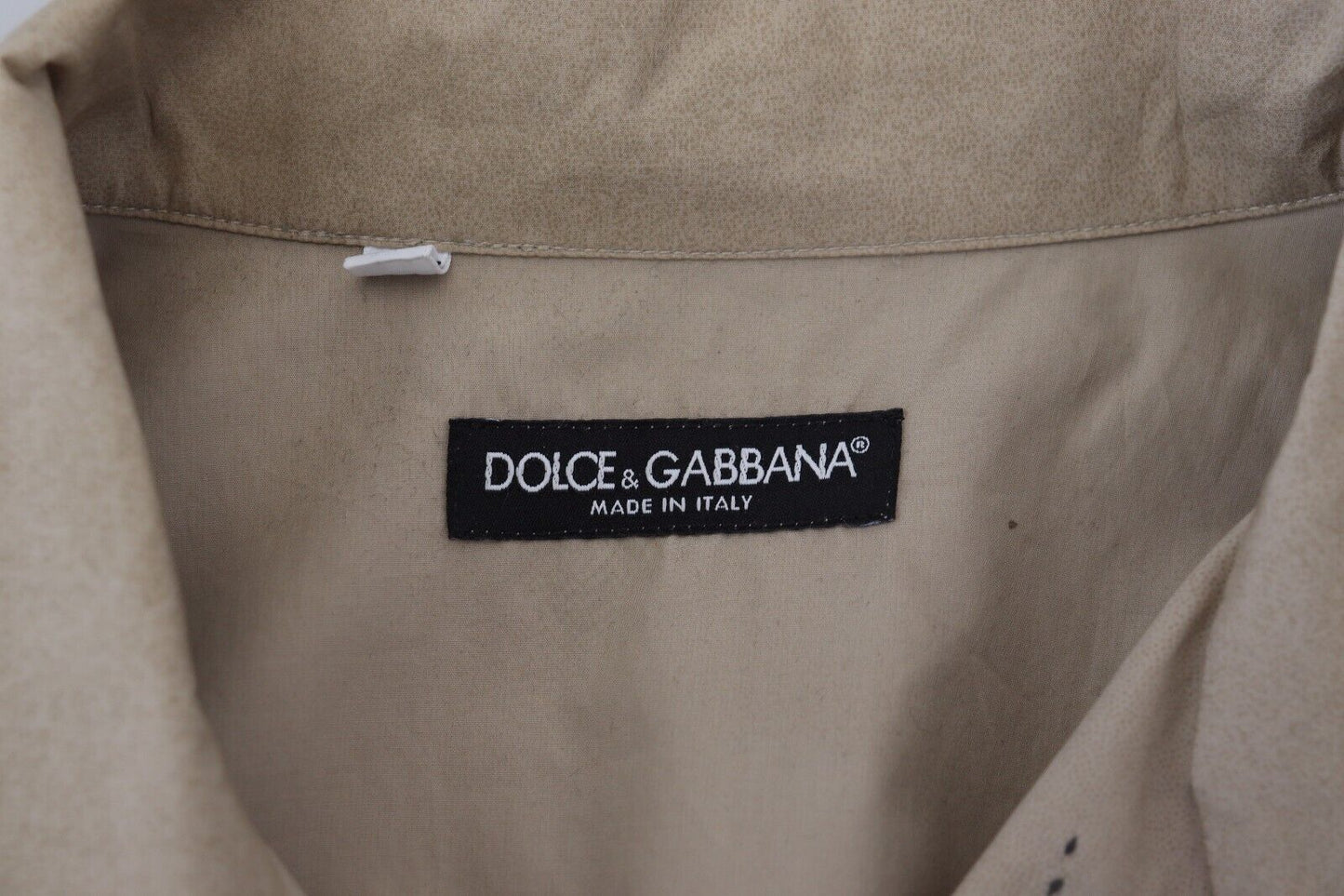 Dolce &amp; Gabbana beige puuvillainen napillinen paita