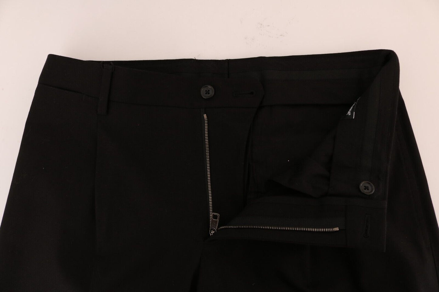 Dolce &amp; Gabbana Elegant black cotton stretch pants