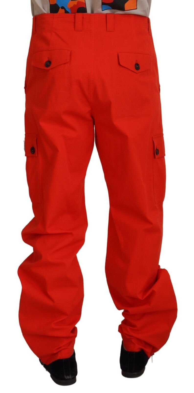 Dolce &amp; Gabbana Elegant trousers in red cotton blend