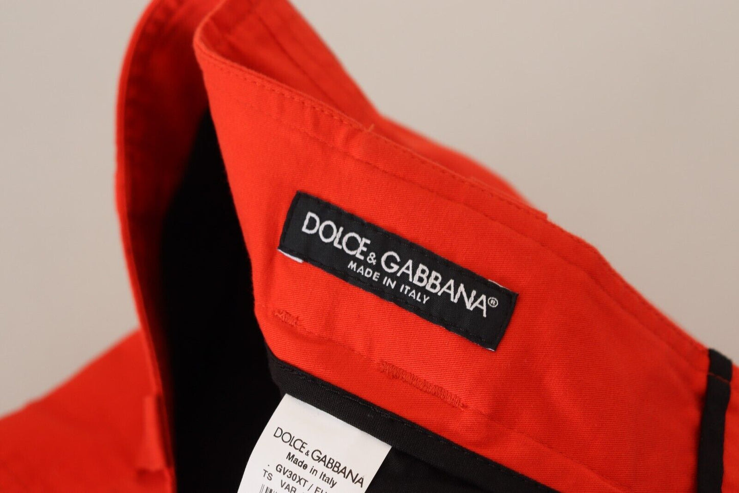 Dolce &amp; Gabbana Elegant trousers in red cotton blend