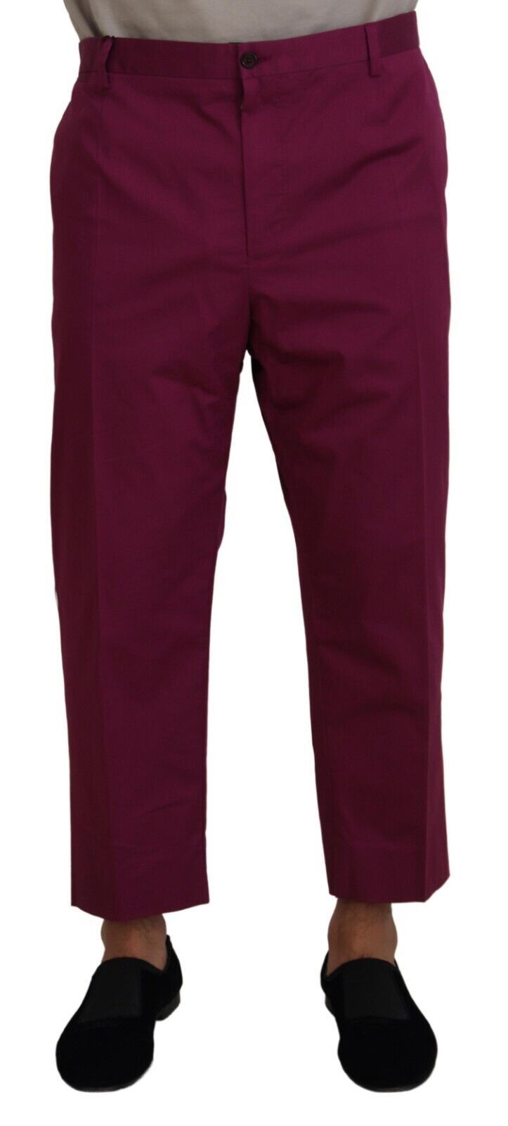 Dolce &amp; Gabbana Elegant Magenta Cotton Stretch Pants