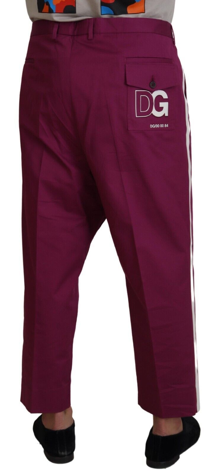 Dolce &amp; Gabbana Elegant Magenta Cotton Stretch Pants