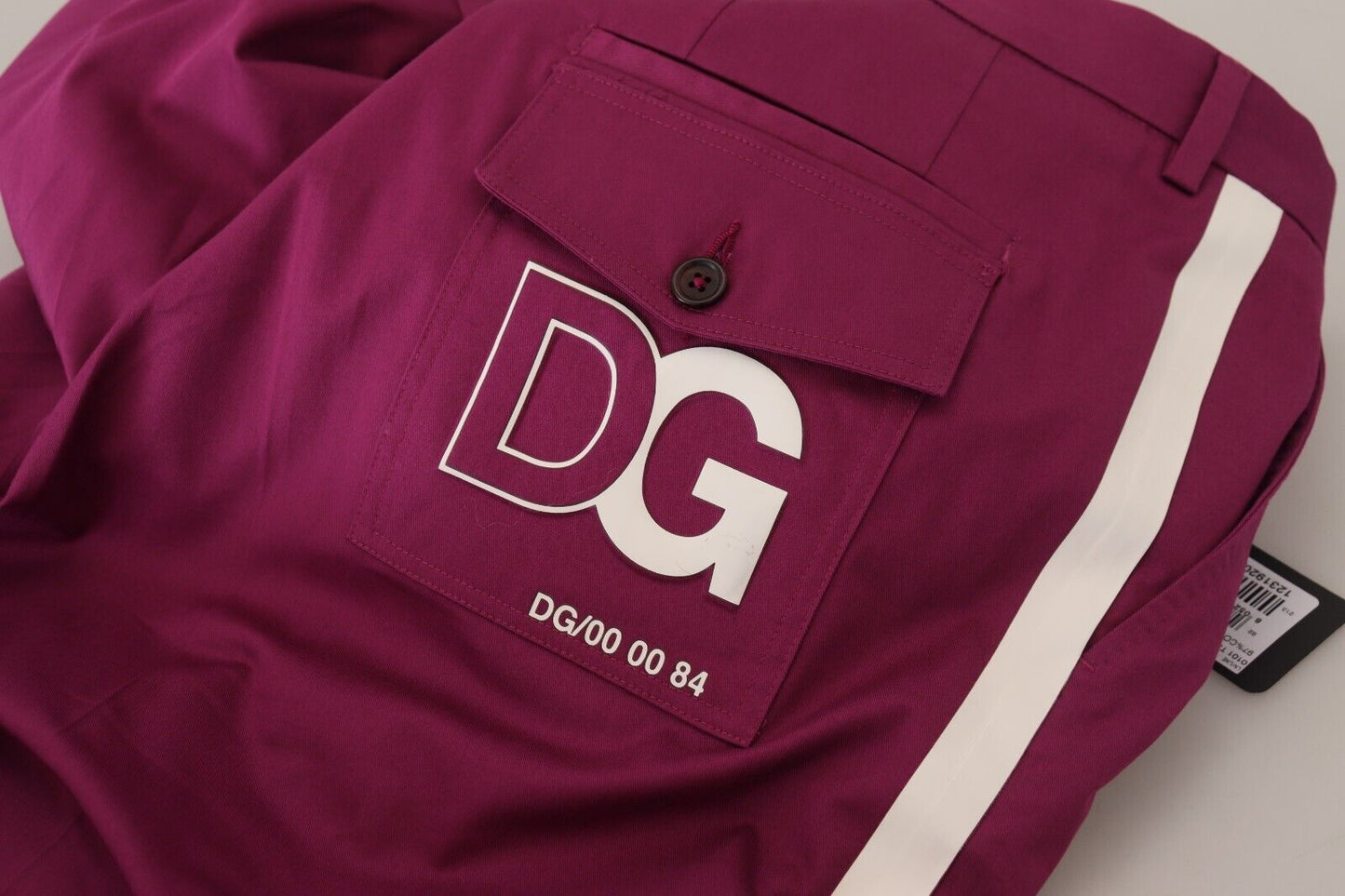 Dolce &amp; Gabbana Elegant Magenta Cotton Stretch Pants