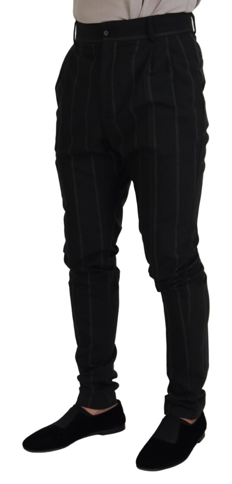 Dolce &amp; Gabbana Elegant Black Tailored Suit Pants