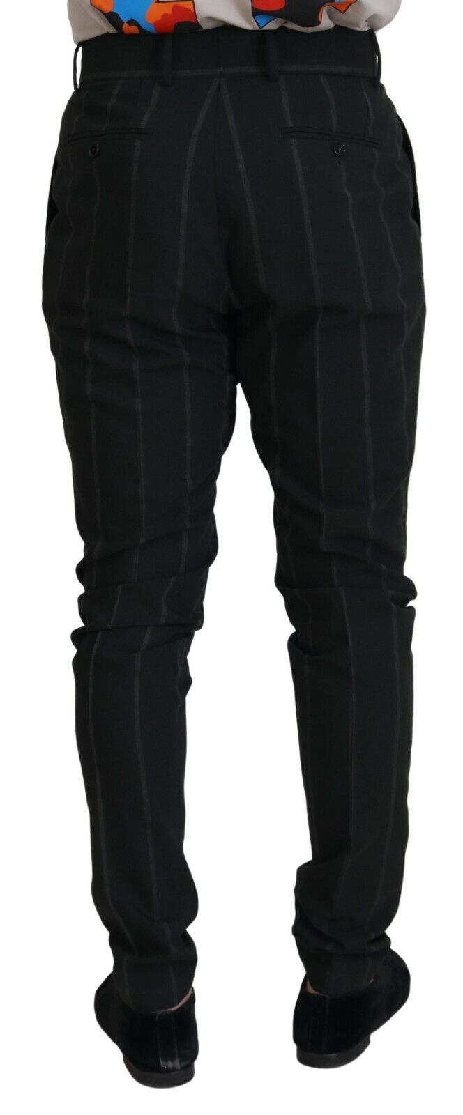 Dolce &amp; Gabbana Elegant Black Tailored Suit Pants