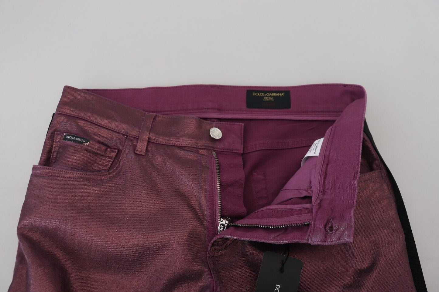 Dolce &amp; Gabbana Elegant Magenta Cotton Pants