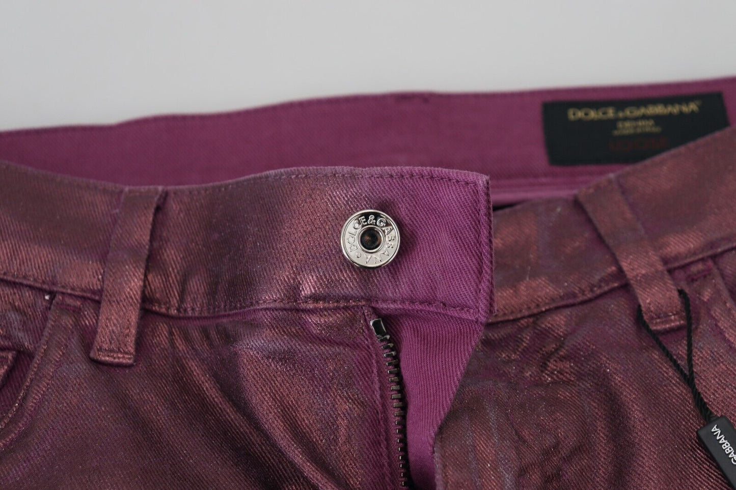 Dolce &amp; Gabbana Elegant Magenta Cotton Pants