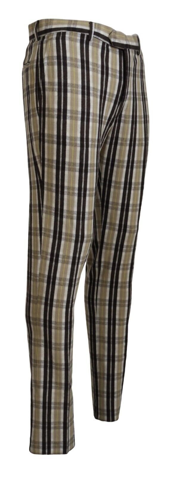 BENCIVENGA Chic multi-colored checked cotton pants