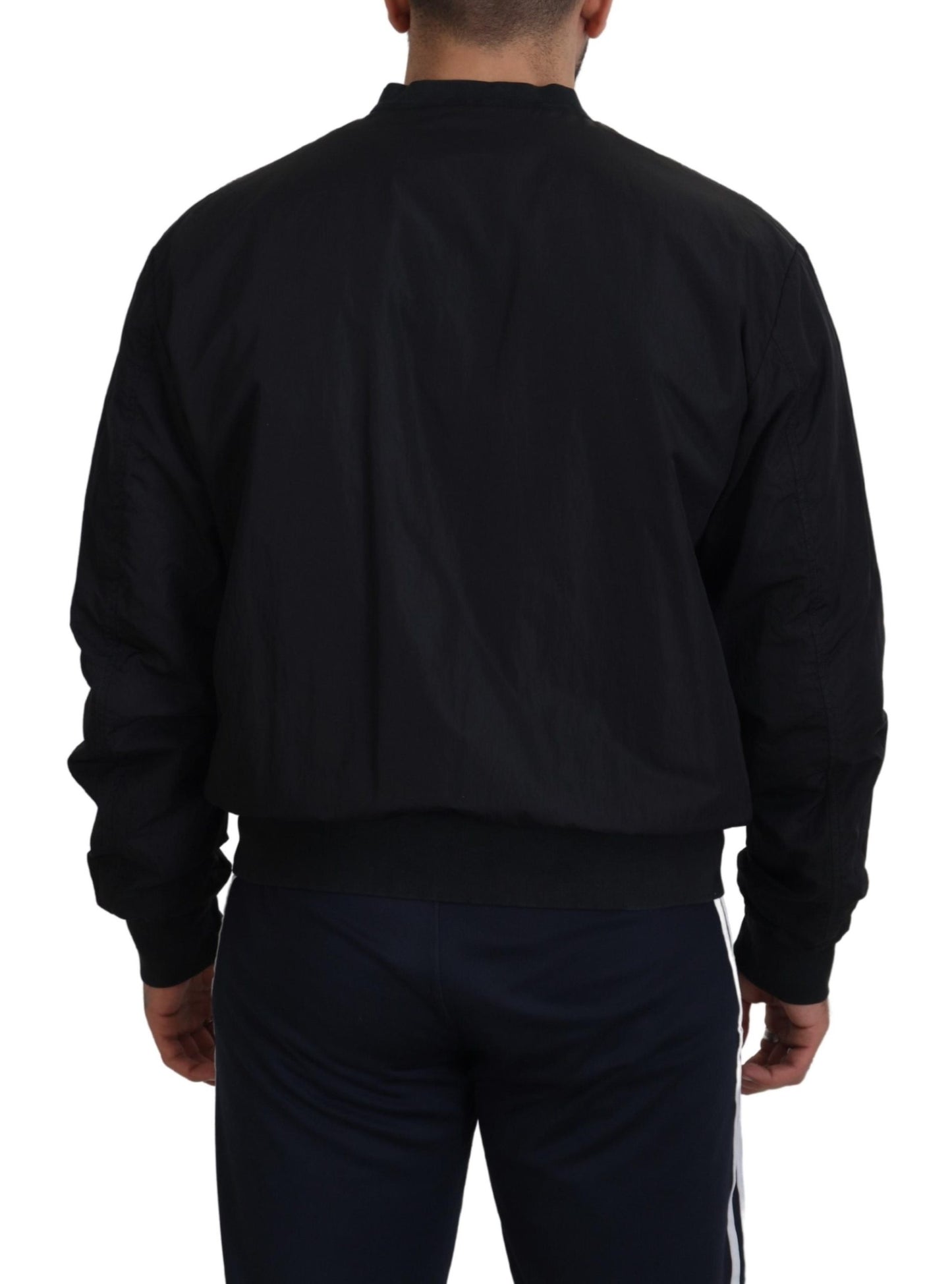 Dolce & Gabbana Elegante schwarze Bomberjacke