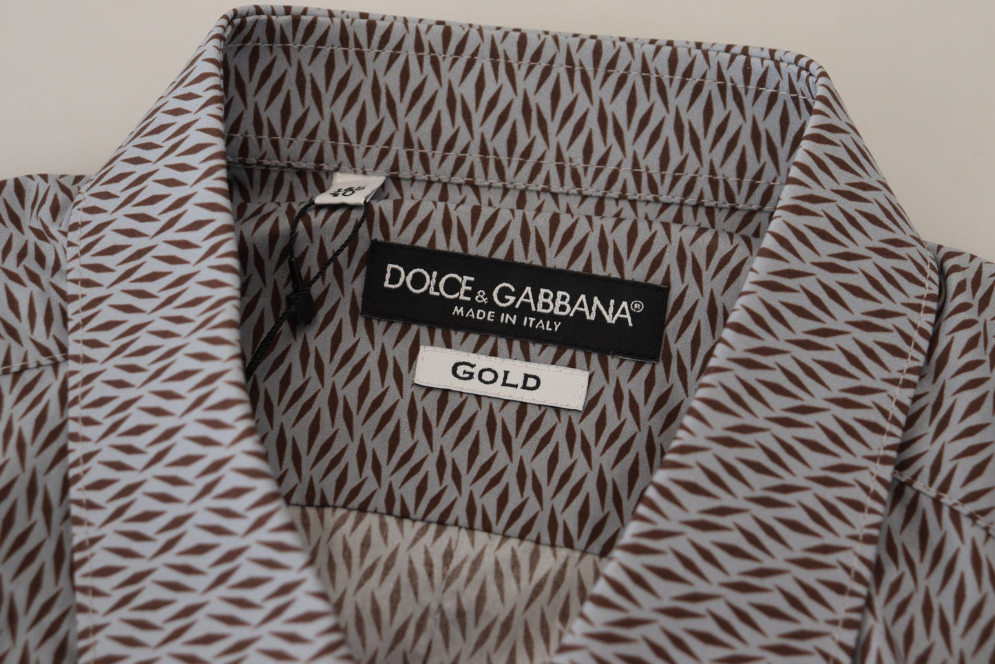 Dolce &amp; Gabbana Elegant slim fit muodollinen puuvillapaita